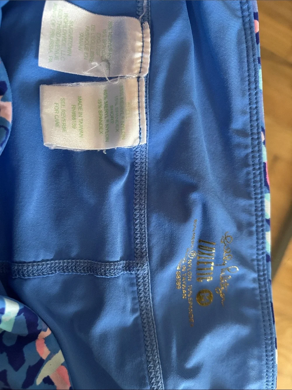 Lilly Pulitzer Luxletic Skort | Blue Floral Athletic Skirt Sz M - Picture 4 of 4